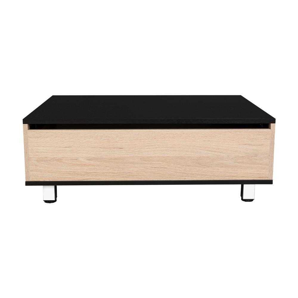 Mesa de Centro Salento, Beige y Wengue, con Gran Capacidad de Almacenamiento