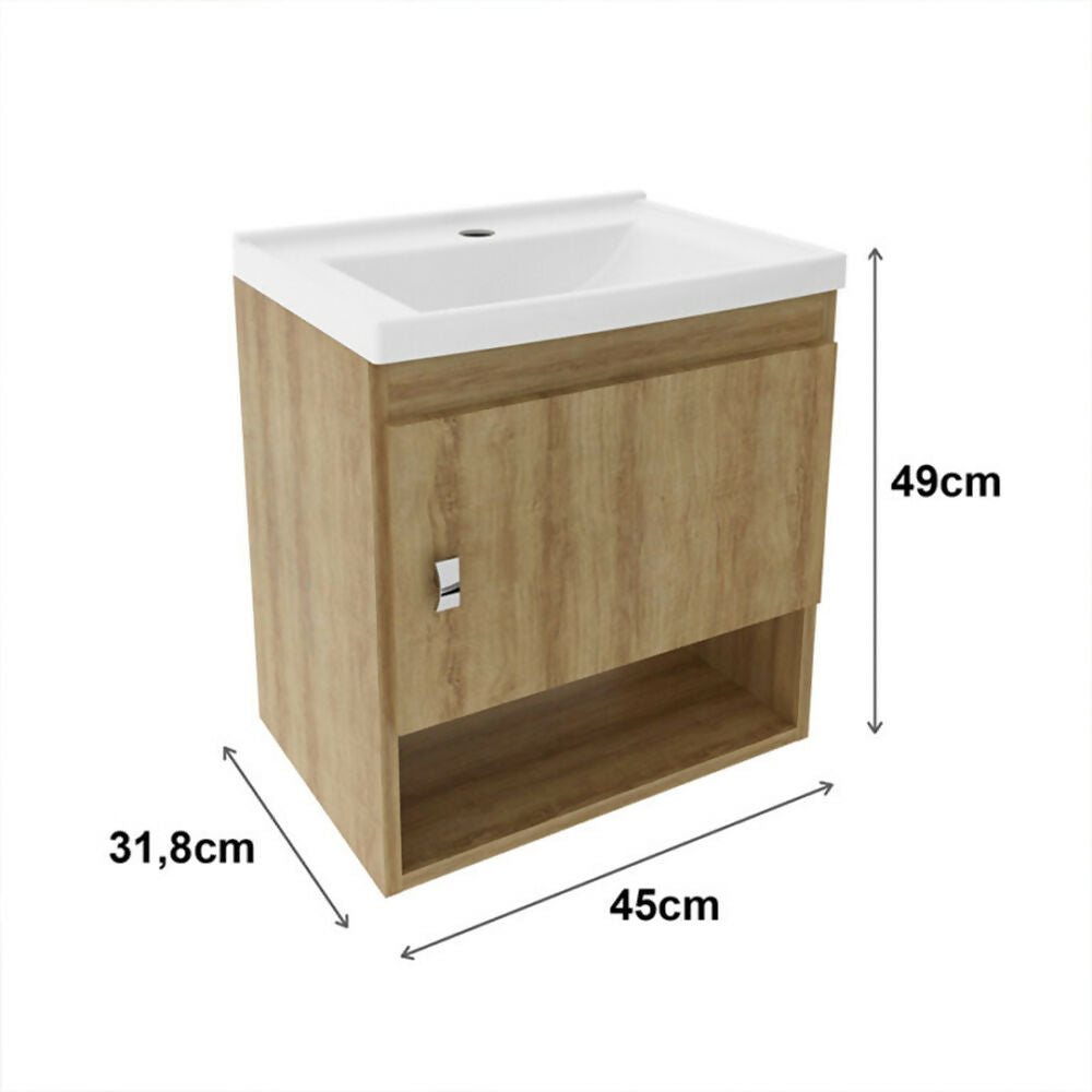 MUEBLE DE BAÑO CON LAVAMANOS LINZ ALMENDRA - 5