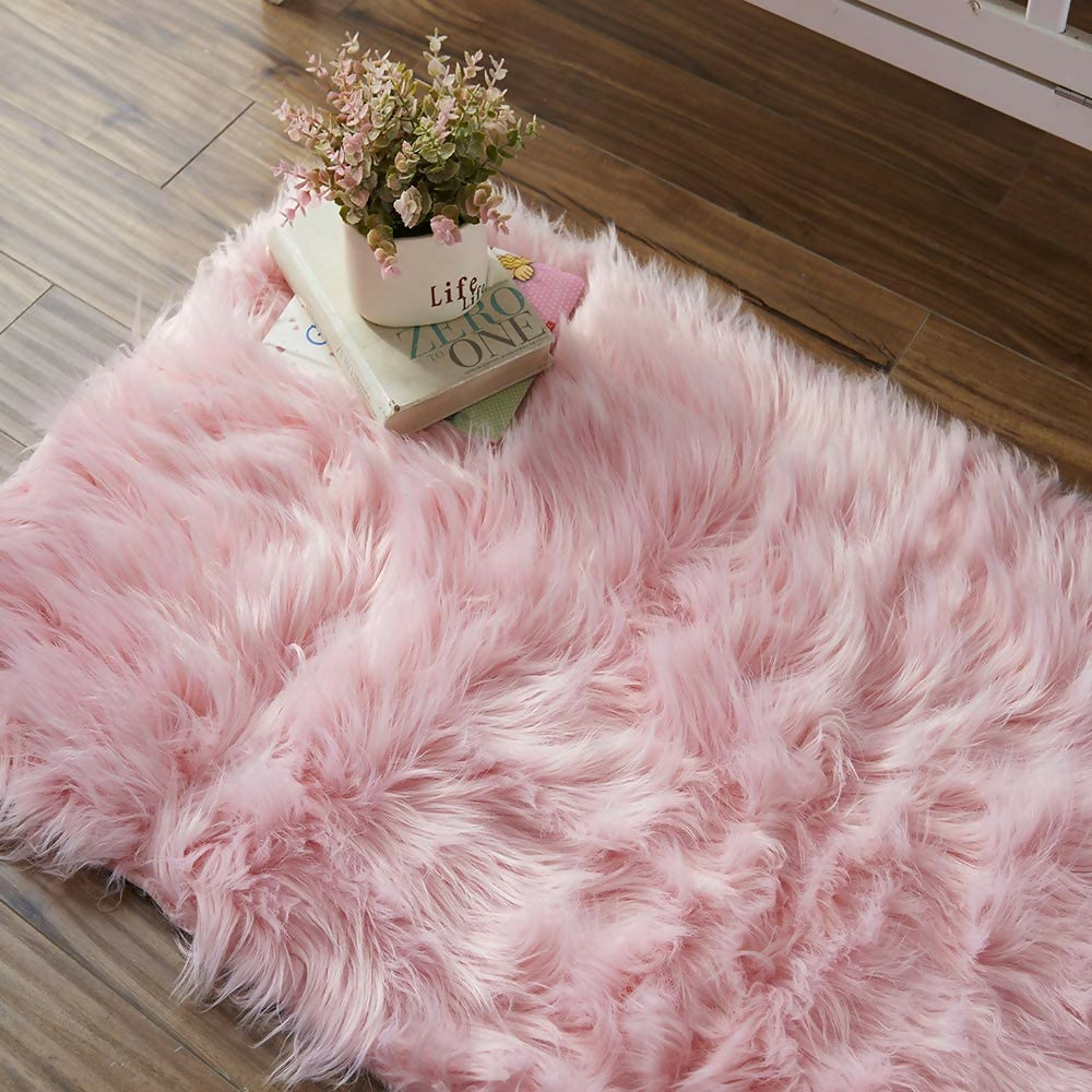 Tapete Pie de Cama Antideslizante 110x60 Rosa