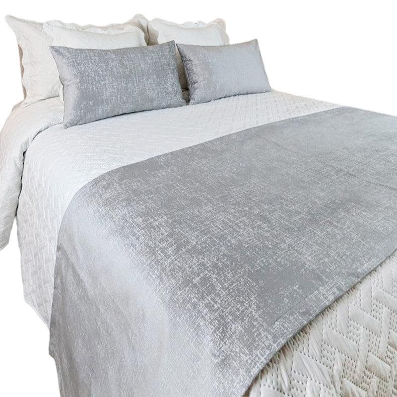 Piecero De Cama Mokawa Gris Semidoble