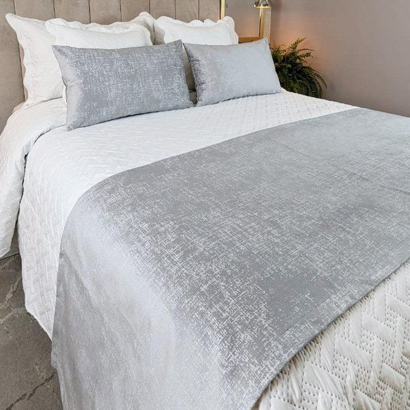 Piecero De Cama Mokawa Gris Semidoble