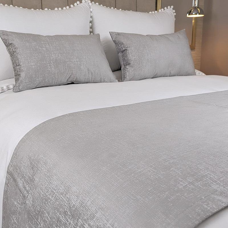 Piecero De Cama Mokawa Gris Semidoble