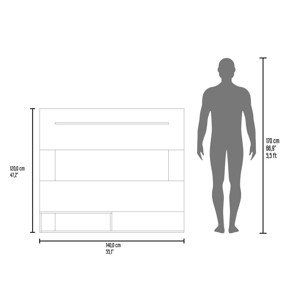 Panel de Tv Ascher, Blanco, con Espacio Para Televisor de Hasta 55 Pulgadas ZF