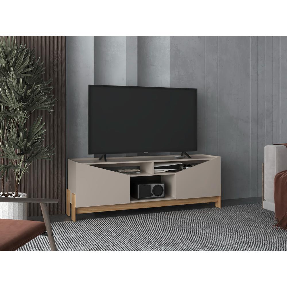 Mesa para TV Holanda, Fresno Europeo y Capri, para televisor máximo 70"