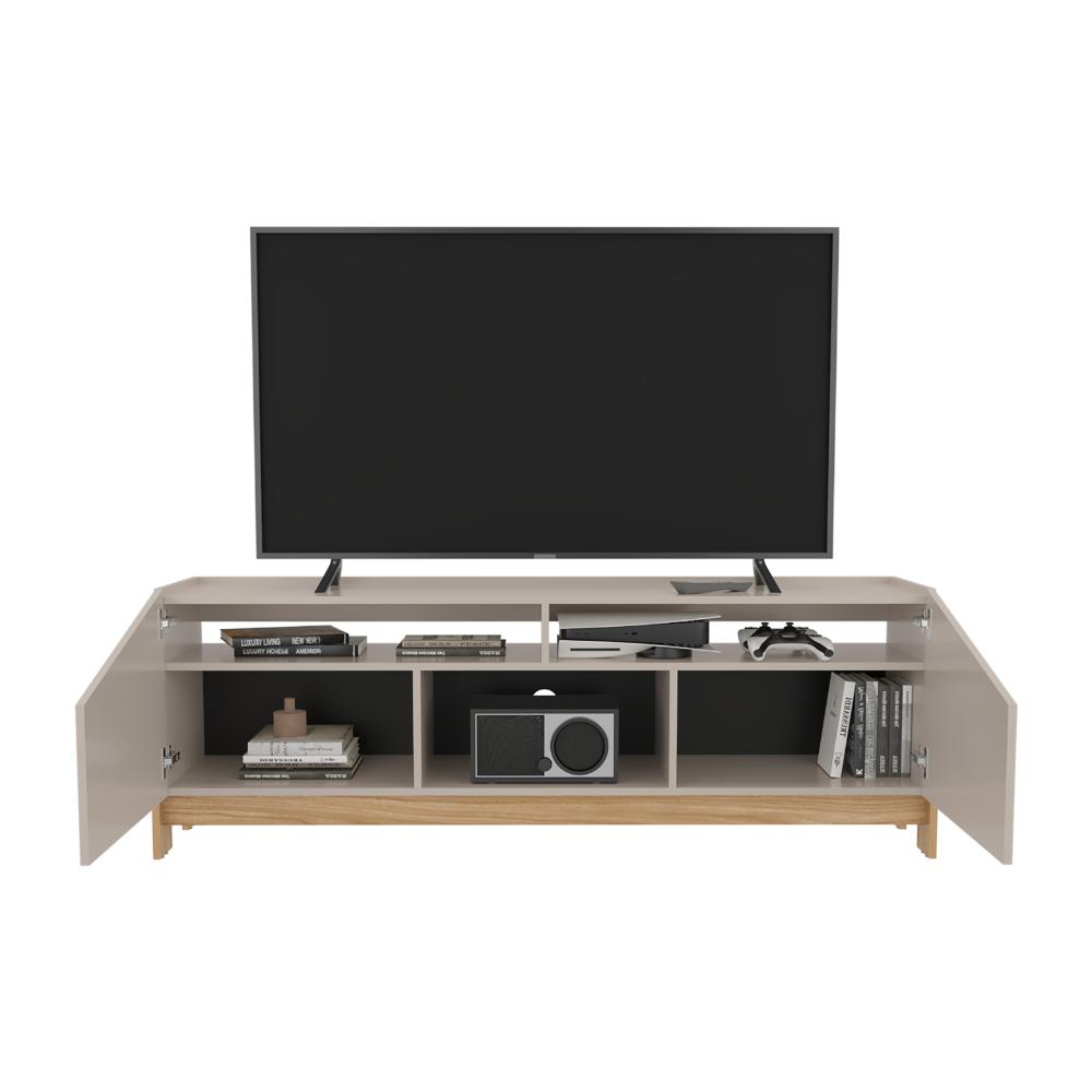 Mesa para TV Holanda, Fresno Europeo y Capri, para televisor máximo 70"