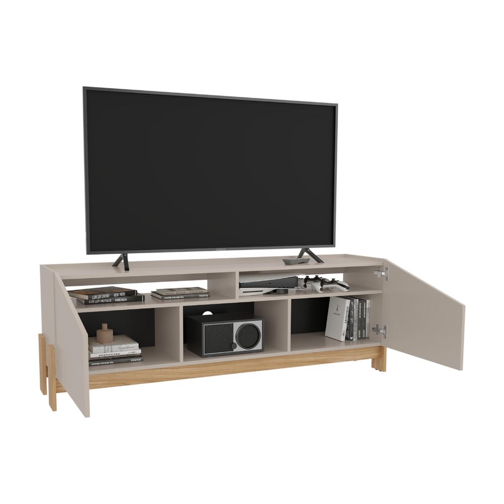 Mesa para TV Holanda, Fresno Europeo y Capri, para televisor máximo 70"