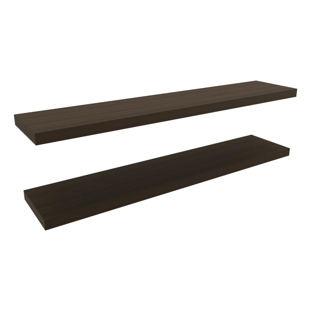 Repisa Flotante Shelf 120, Moreno, con espacio para colocar objetos decorativos