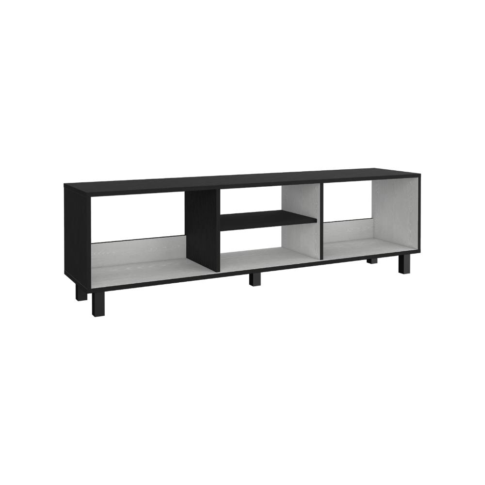 Mesa Para Tv Tunez, Wengue y Blanco Duqueza, Para Televisor Hasta 70 Pulgadas