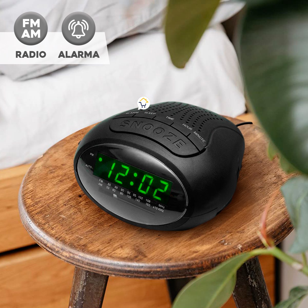 Radio Reloj Digital Despertador De Mesa Am Fm VSRC758