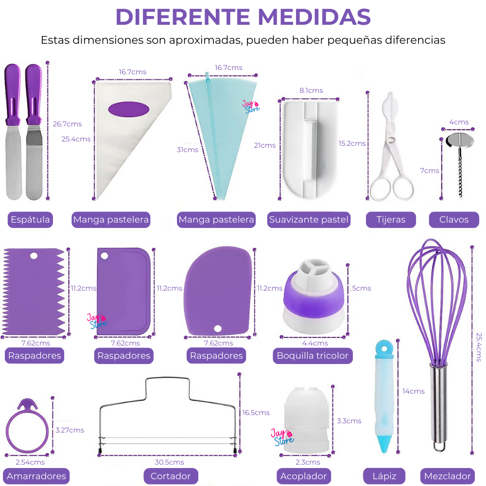 Kit Pasteleria Juego Decoracion Tortas Ponques x137 Piezas