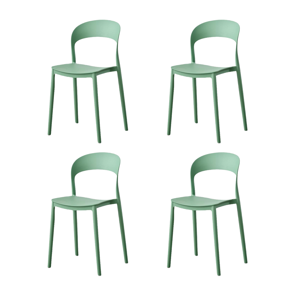 Silla Patrick, Color Verde Oliva, Con espaldar y diseño Moderno X4