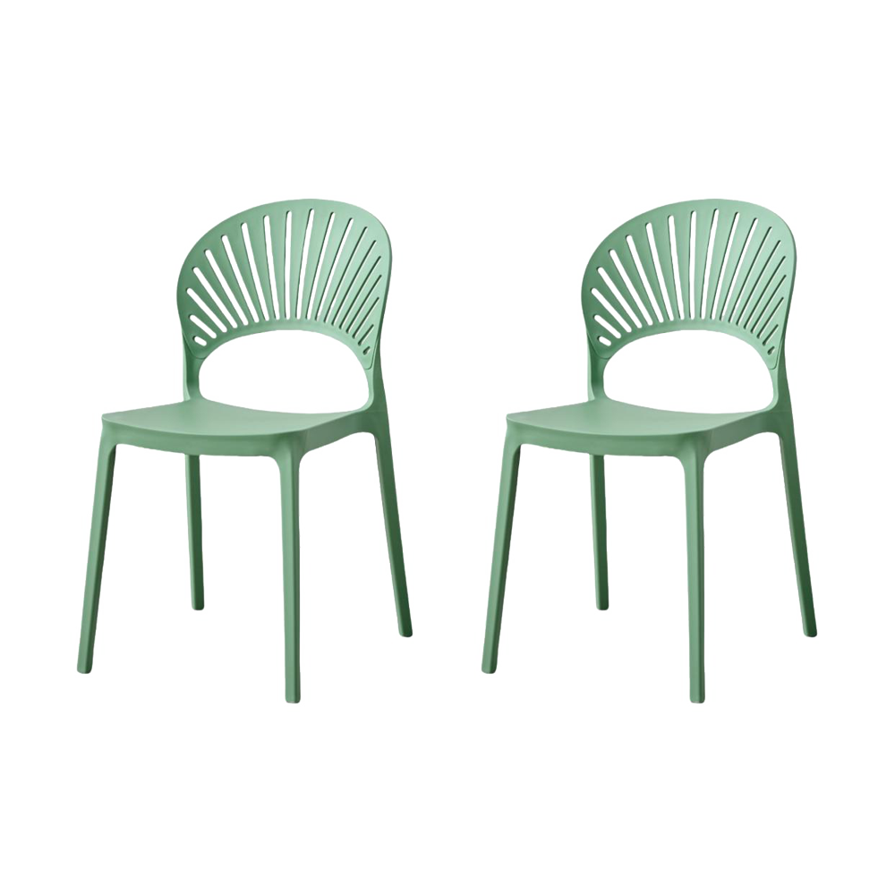 Silla Paraiso, Color Verde Oliva, Con espaldar y diseño Moderno X2