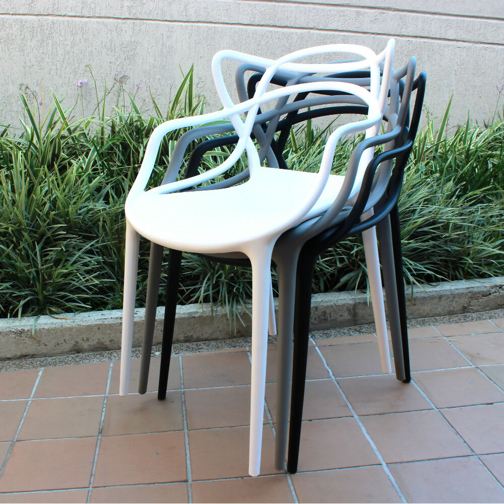 Kit por 4 Silla Solna Para Sala Comedor Jardín - Blanca