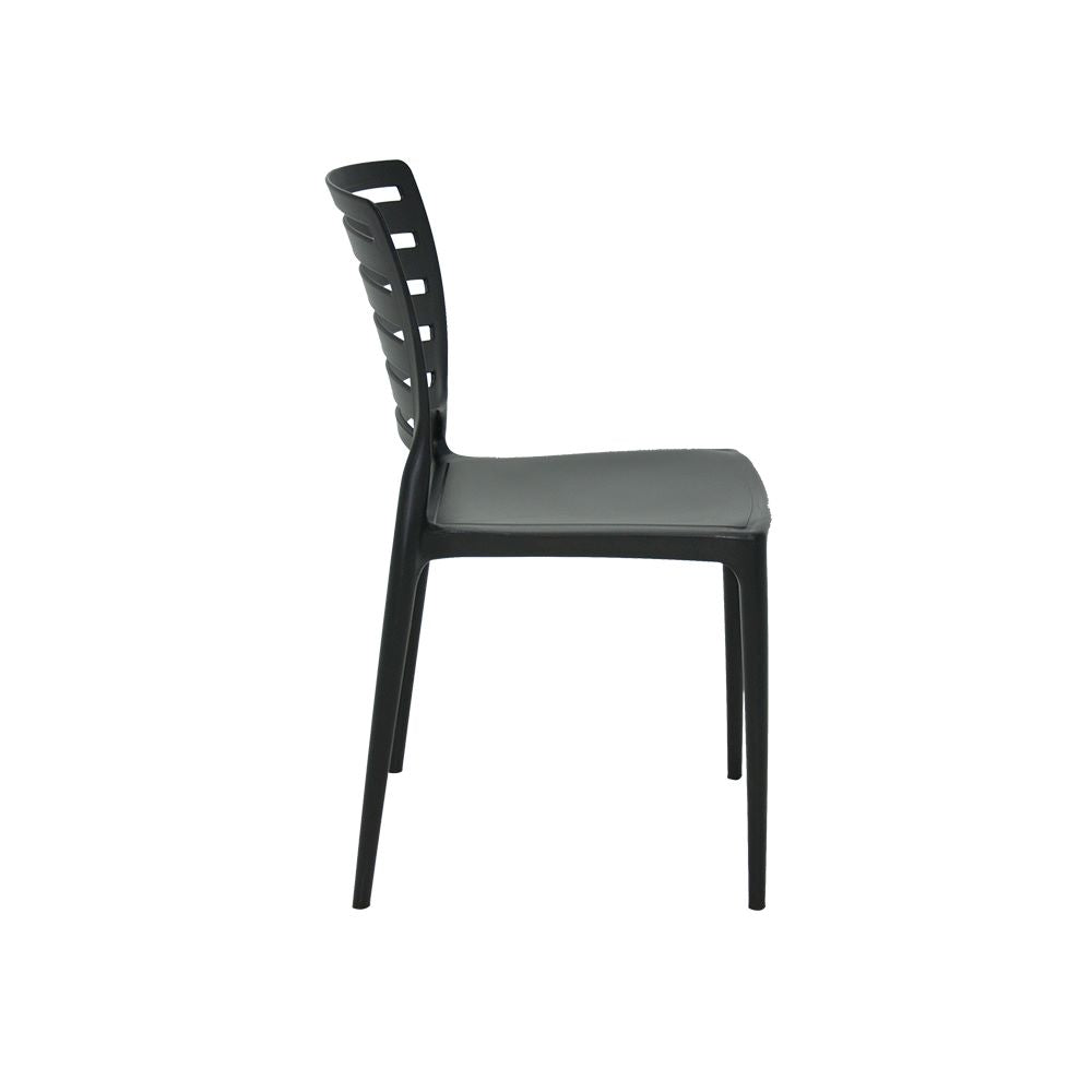Silla Sofia espaldar filtrado sin brazos, Negro