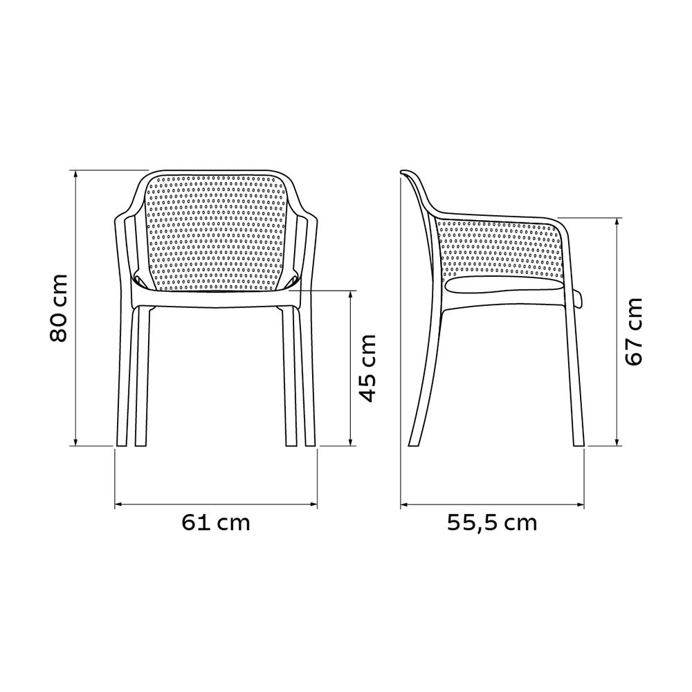 Silla con Brazos Gabriela, Taupe