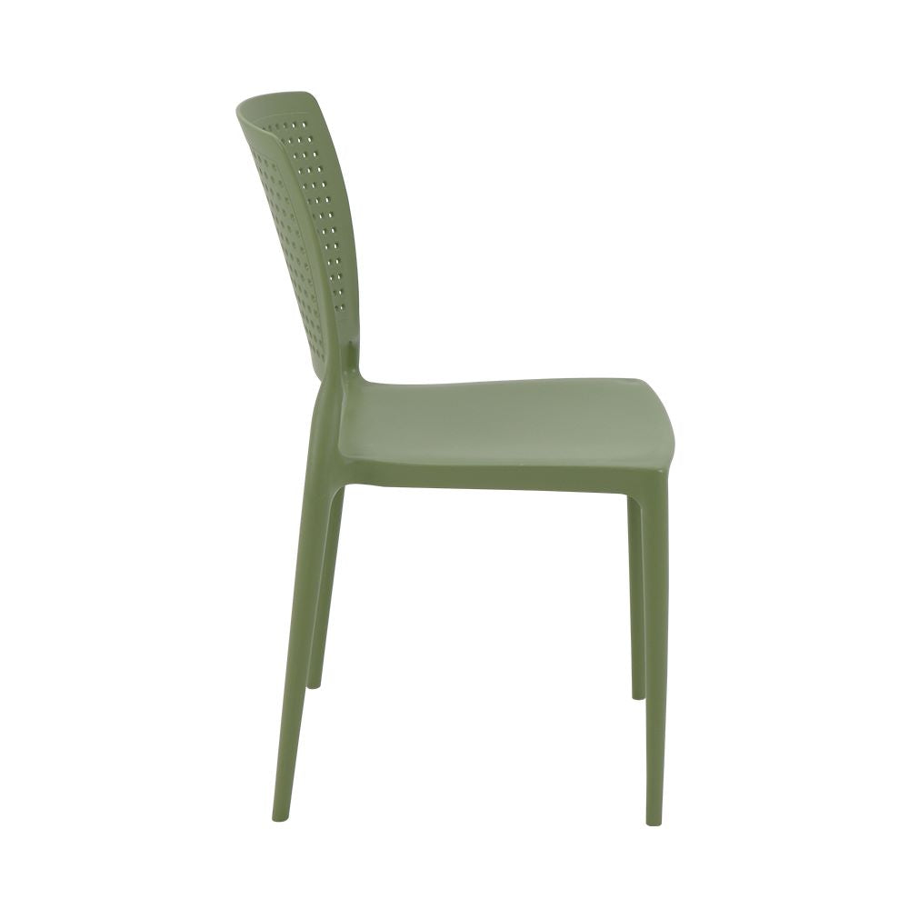 Silla sin brazos Safira, Verde Oliva