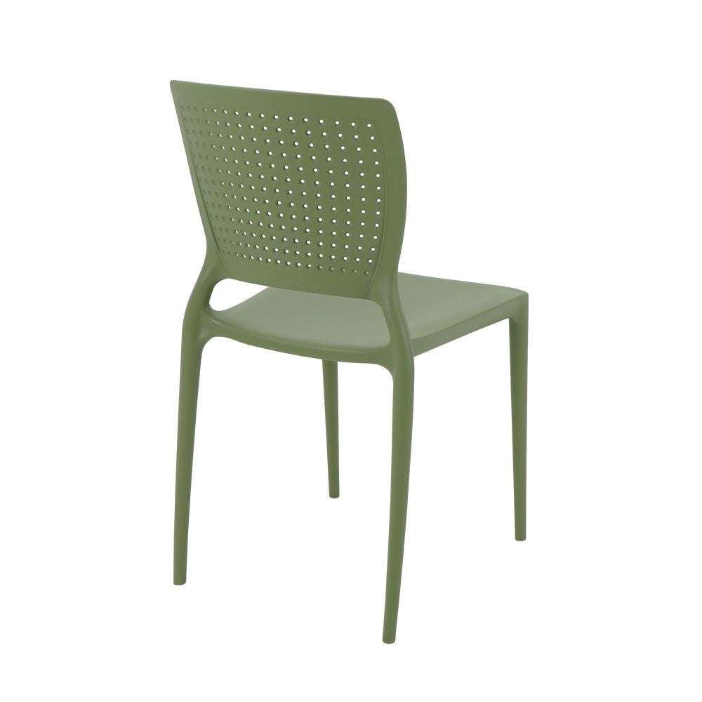 Silla sin brazos Safira, Verde Oliva
