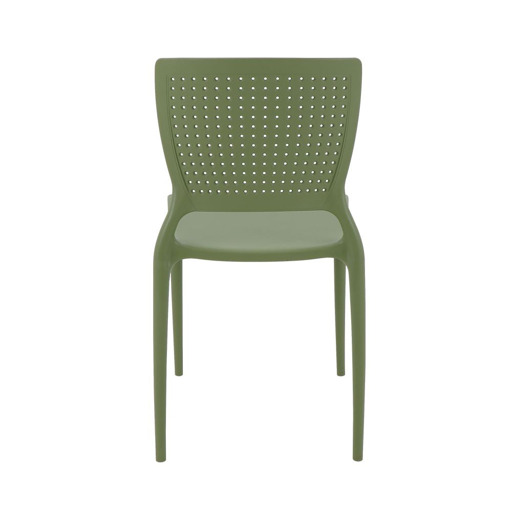 Silla sin brazos Safira, Verde Oliva
