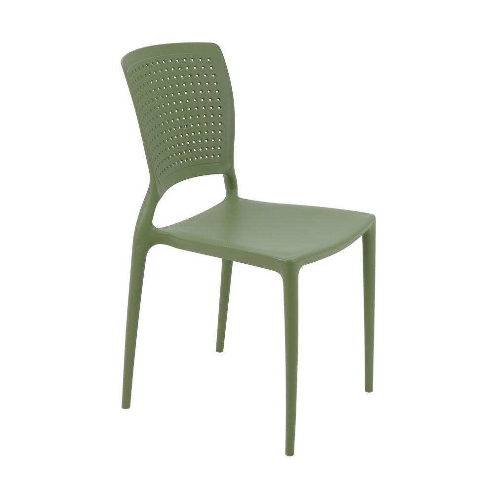 Silla sin brazos Safira, Verde Oliva
