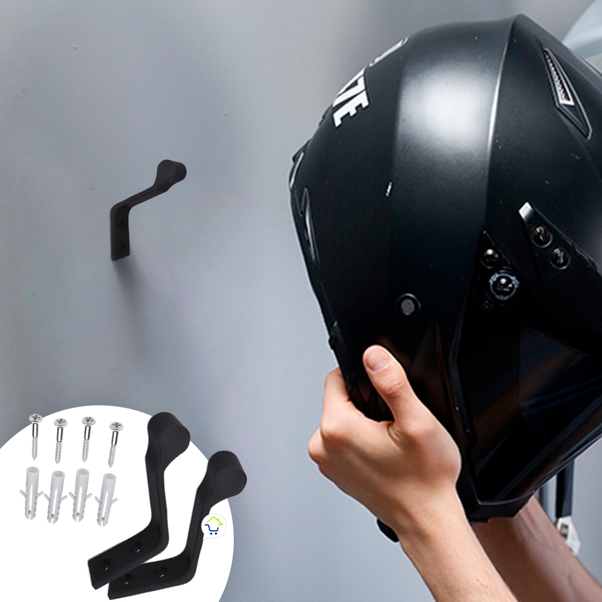 Soporte Para Casco Moto X2 Multifuncional Pared Llaves S0PX2L