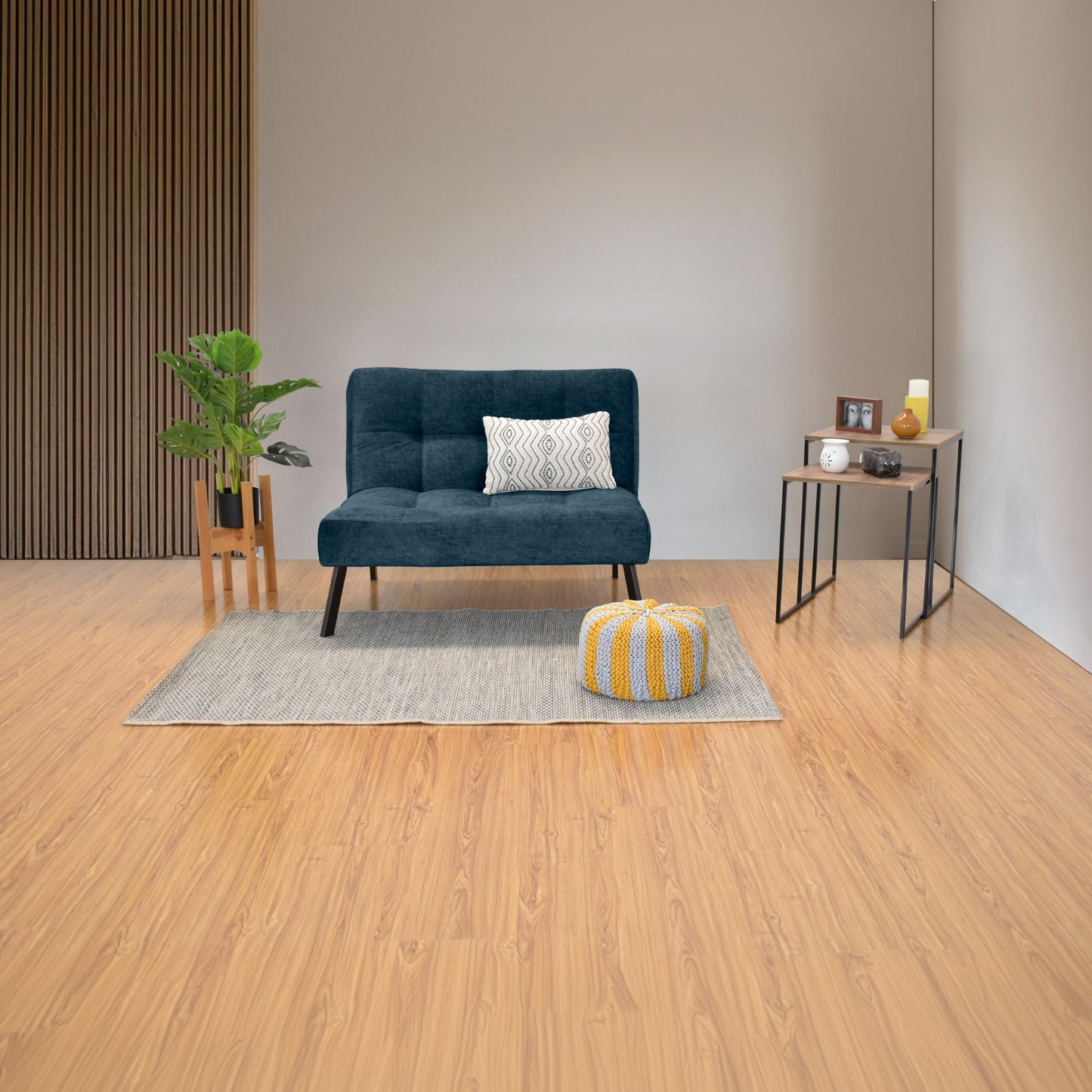 Sofa Reclinable Togo 2P Tela Poliester Azul