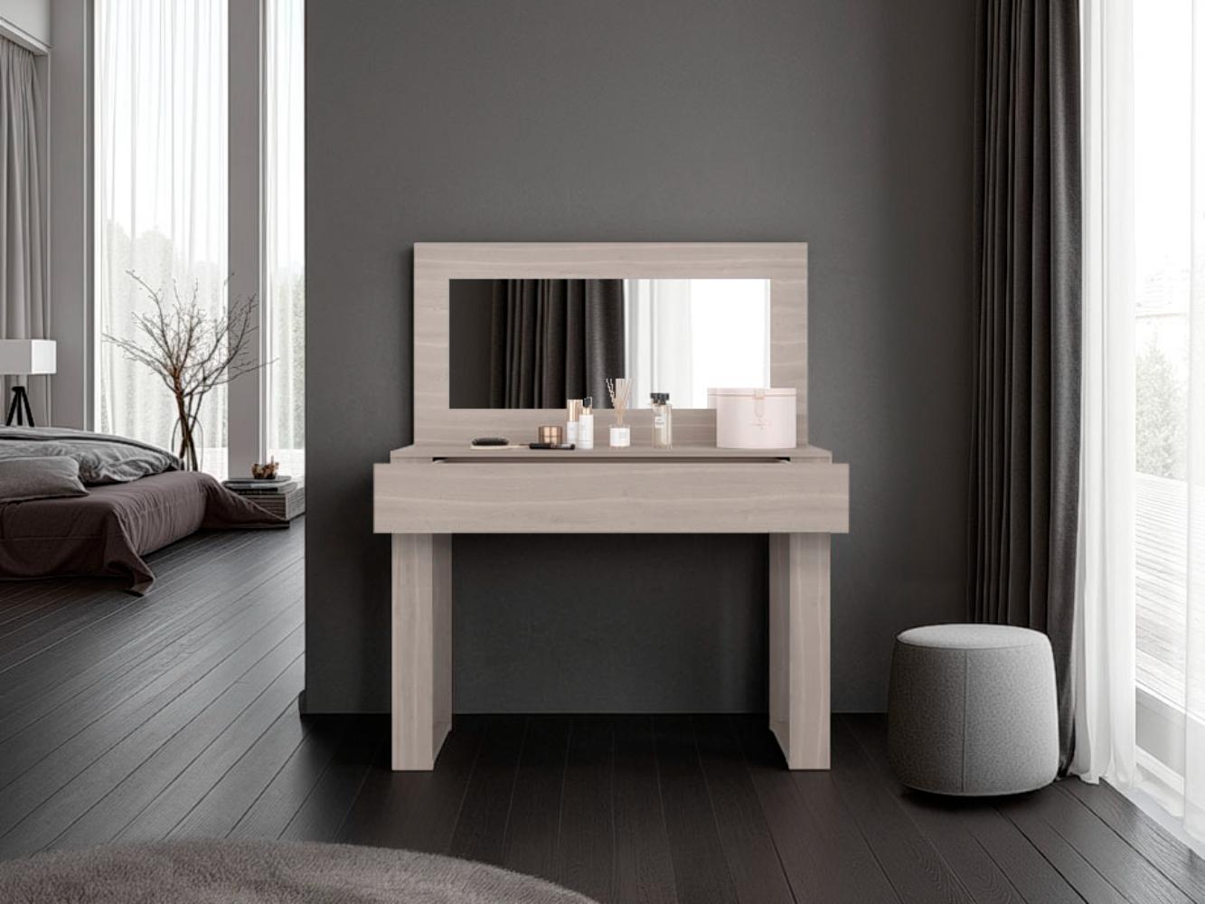 Mueble Tocador Leila, Bardolino, con espacio para ubicar maquillaje incluye espejo