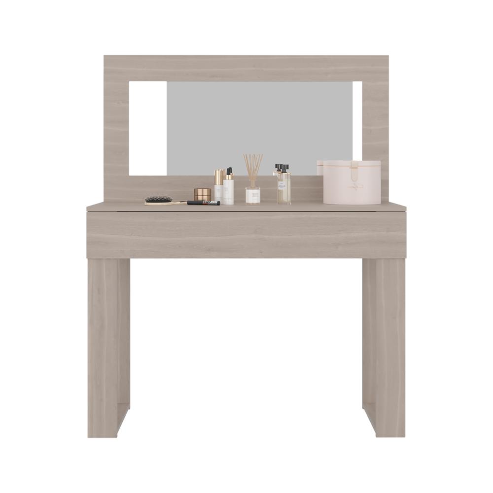 Mueble Tocador Leila, Bardolino, con espacio para ubicar maquillaje incluye espejo