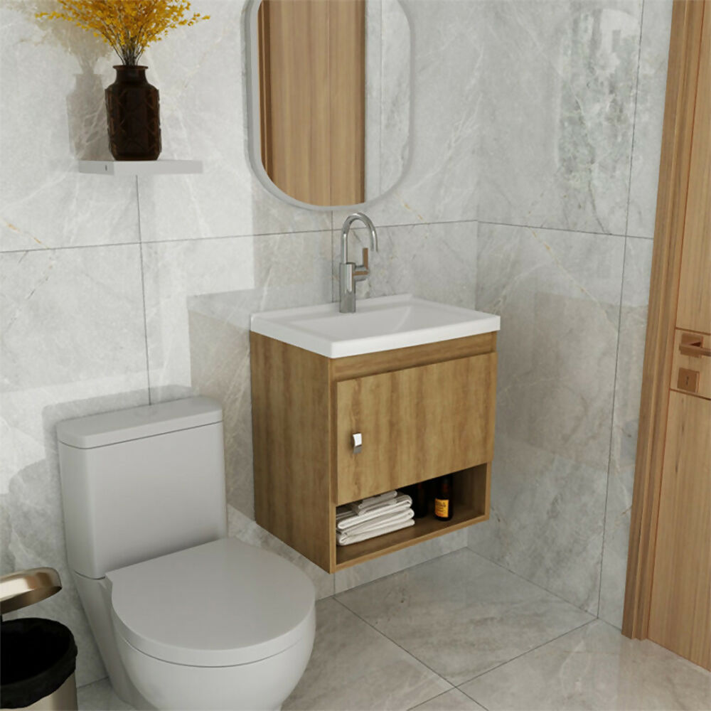 MUEBLE DE BAÑO CON LAVAMANOS LINZ ALMENDRA - 4