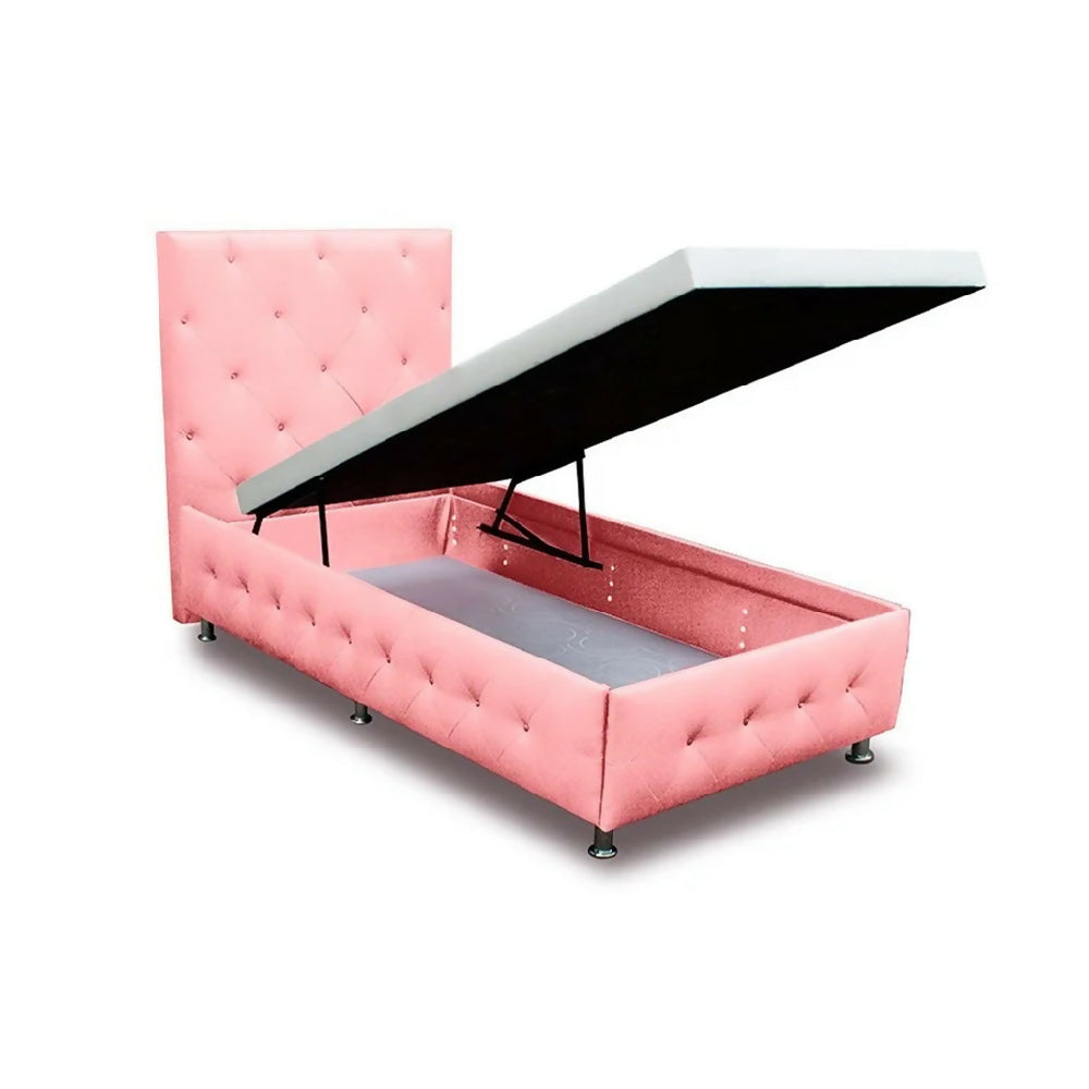 Cama Baúl Capitoneada + Cabecero Hasta el Piso4