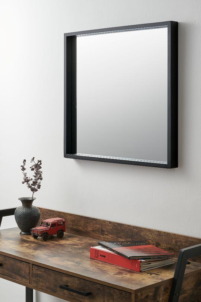 Espejo Berlin mediano - Negro - 65 x 65 cm.