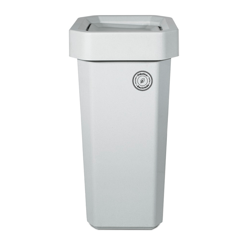 Caneca-Papelera Ecobins Vaiven 26L Blanco