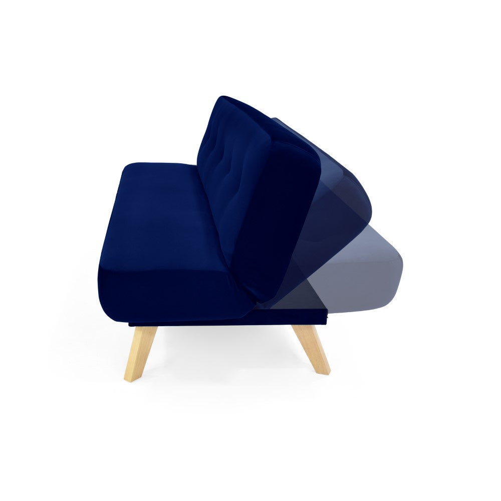 Sofa Cama Charlotte 3P Tela Azul