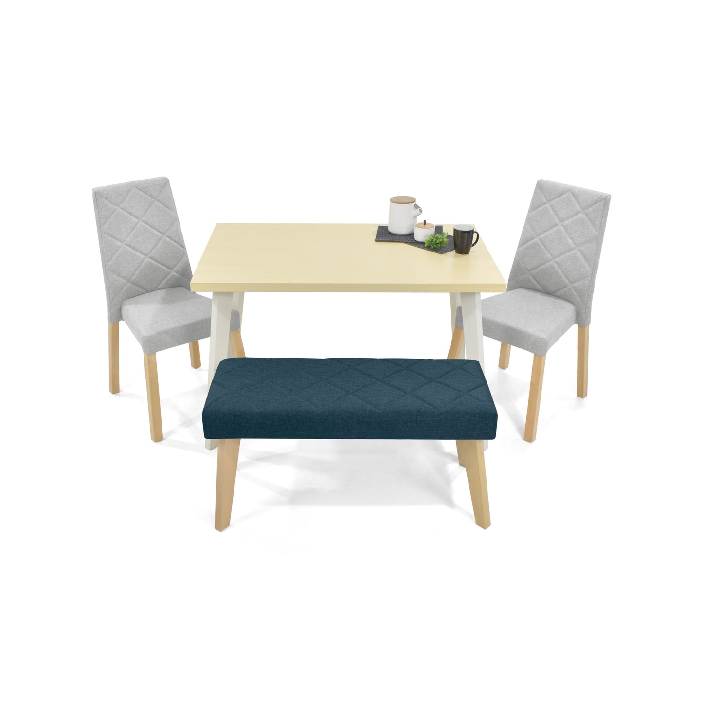 Comedor 4P Liverpool con Butaco Plata Azul