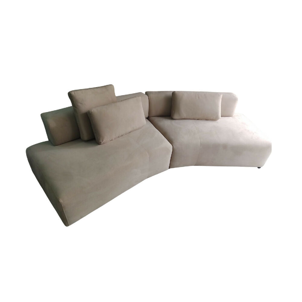 Sofá Vitoria puestos Beige tela anti fluidos 300x100x70