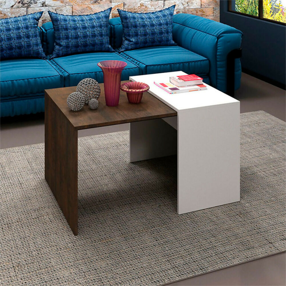 MESA DE CENTRO COBEÑA RUSTICOBLANCO APAGADO - 4