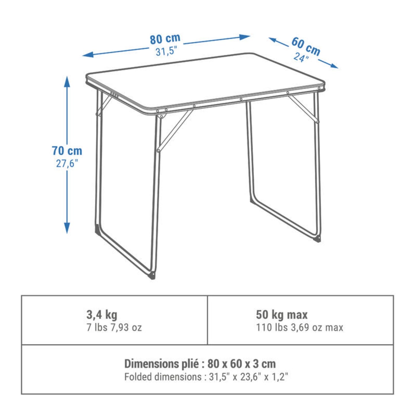 Mesa Plegable Portátil Para Camping Jardín