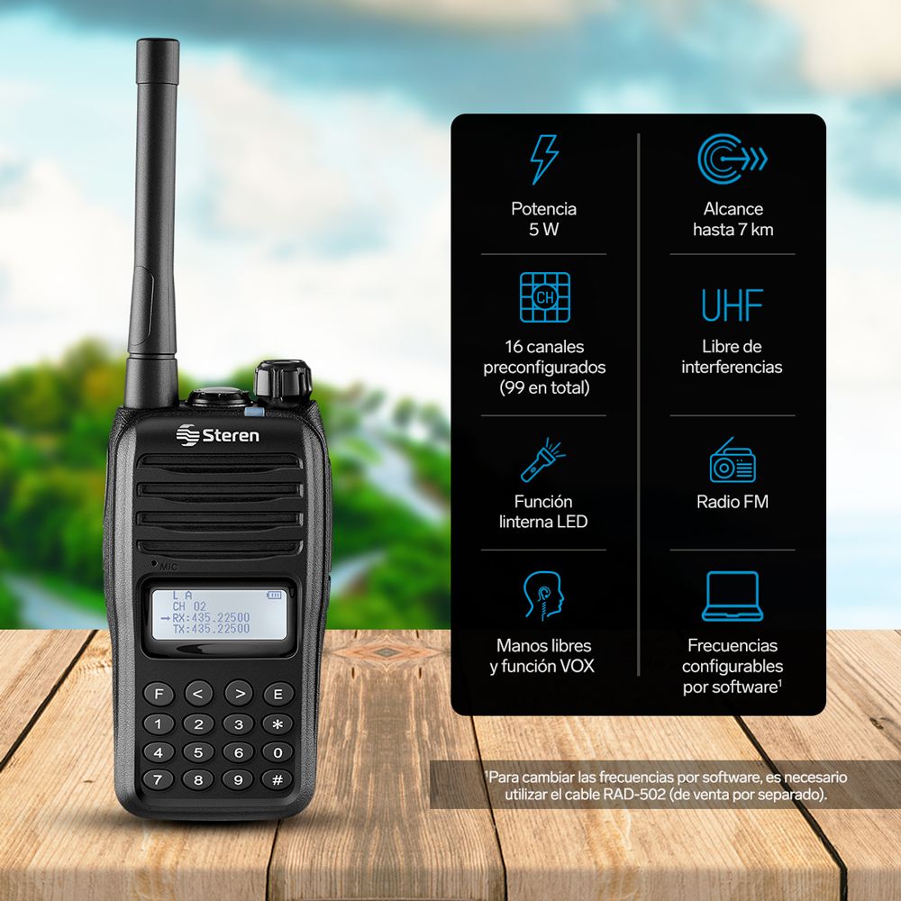 Radio Portatil Prof.D/Largo Alcance 7w C