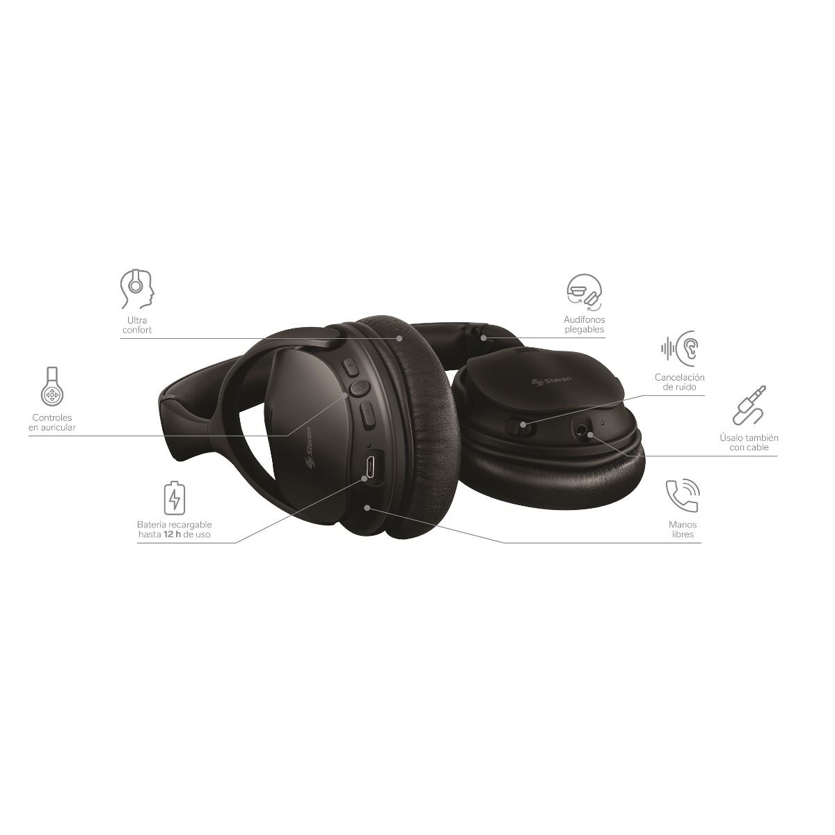 Audífonos Bluetooth con cancelación de ruido