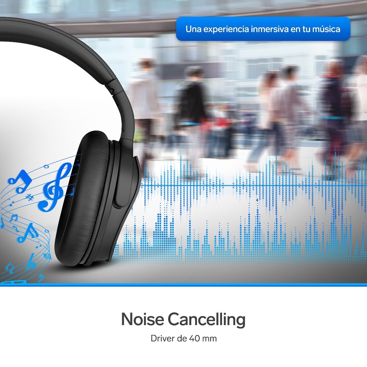 Audífonos Bluetooth con cancelación de ruido