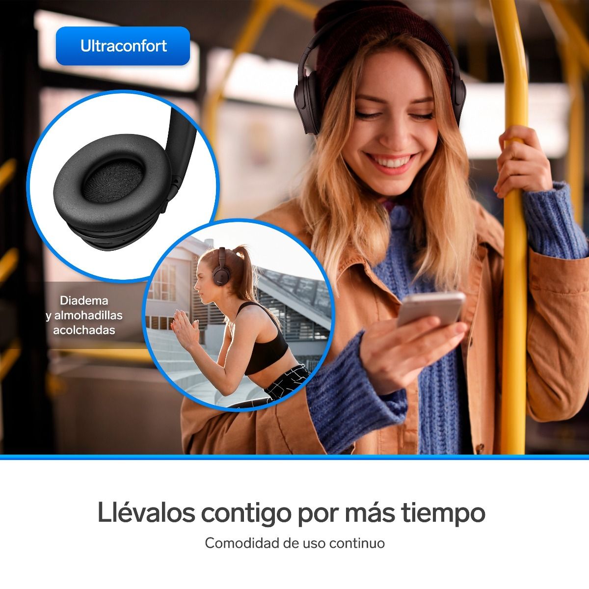 Audífonos Bluetooth con cancelación de ruido