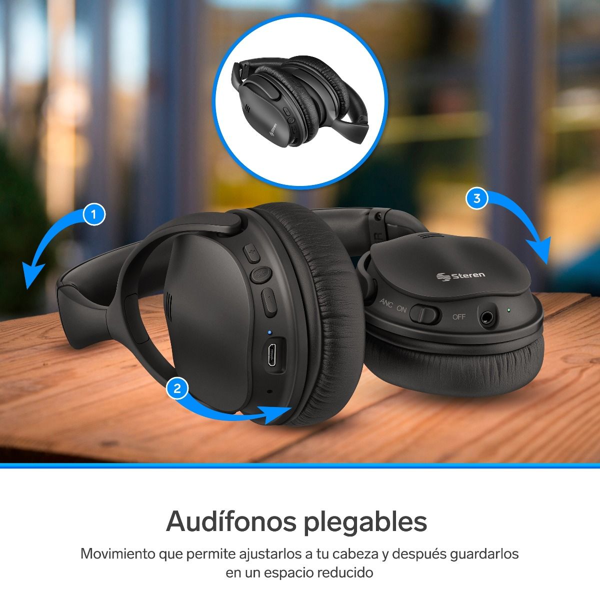 Audífonos Bluetooth con cancelación de ruido