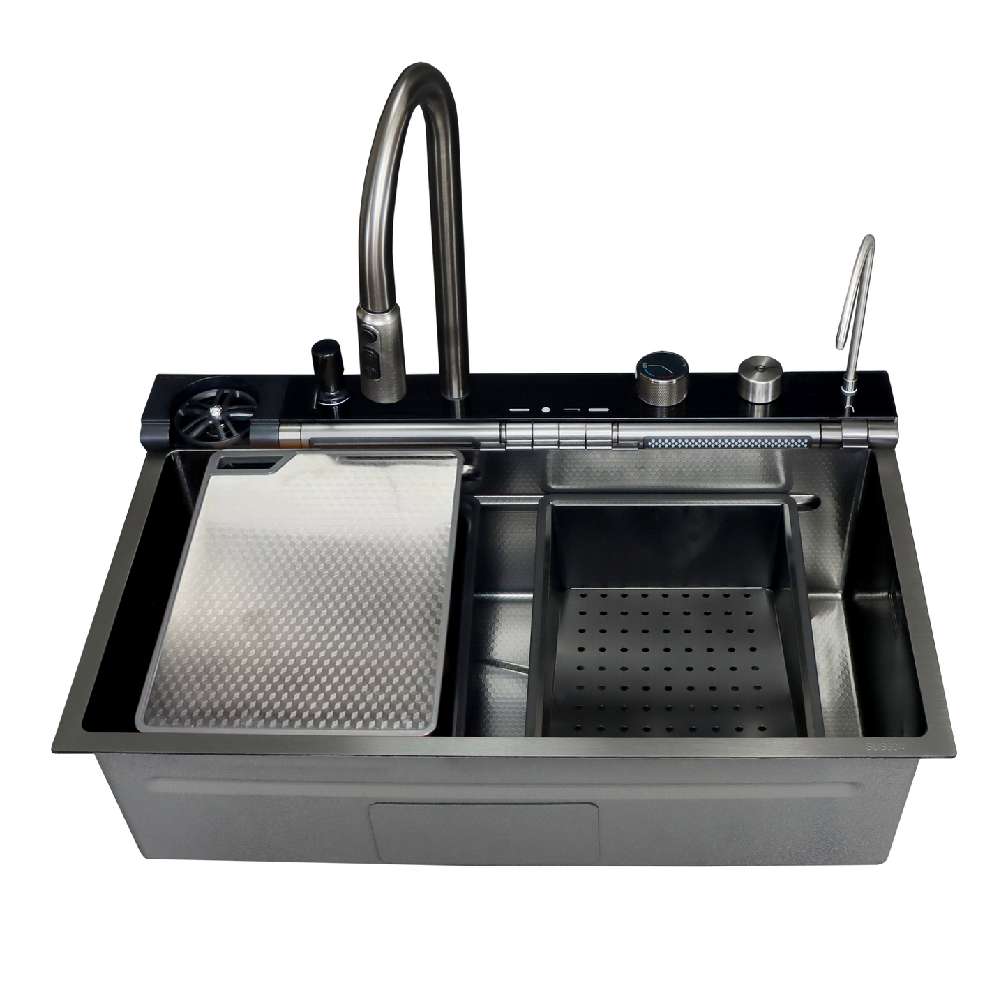 Lavaplatos KANJI 75x46x22 acero 304 nano black