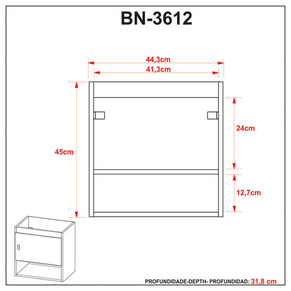 MUEBLE DE BAÑO CON LAVAMANOS LINZ ALMENDRA - 7