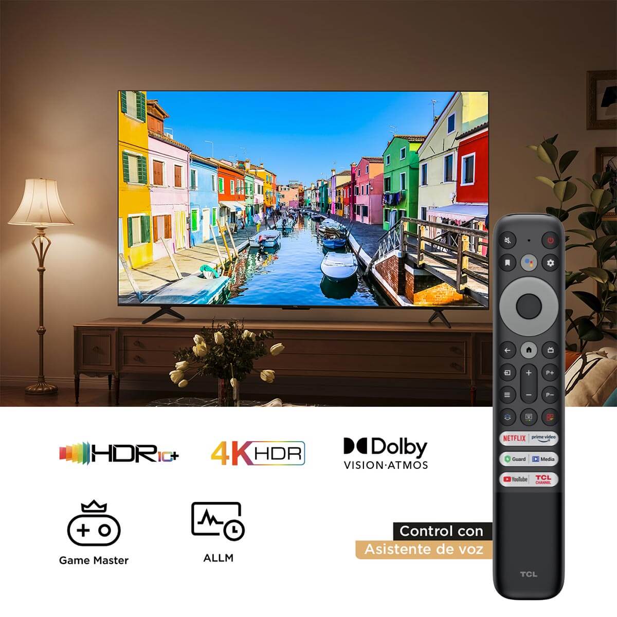 Televisor TCL 43" Pulgadas C655 Advanced 4K-UHD QLED Smart TV Google