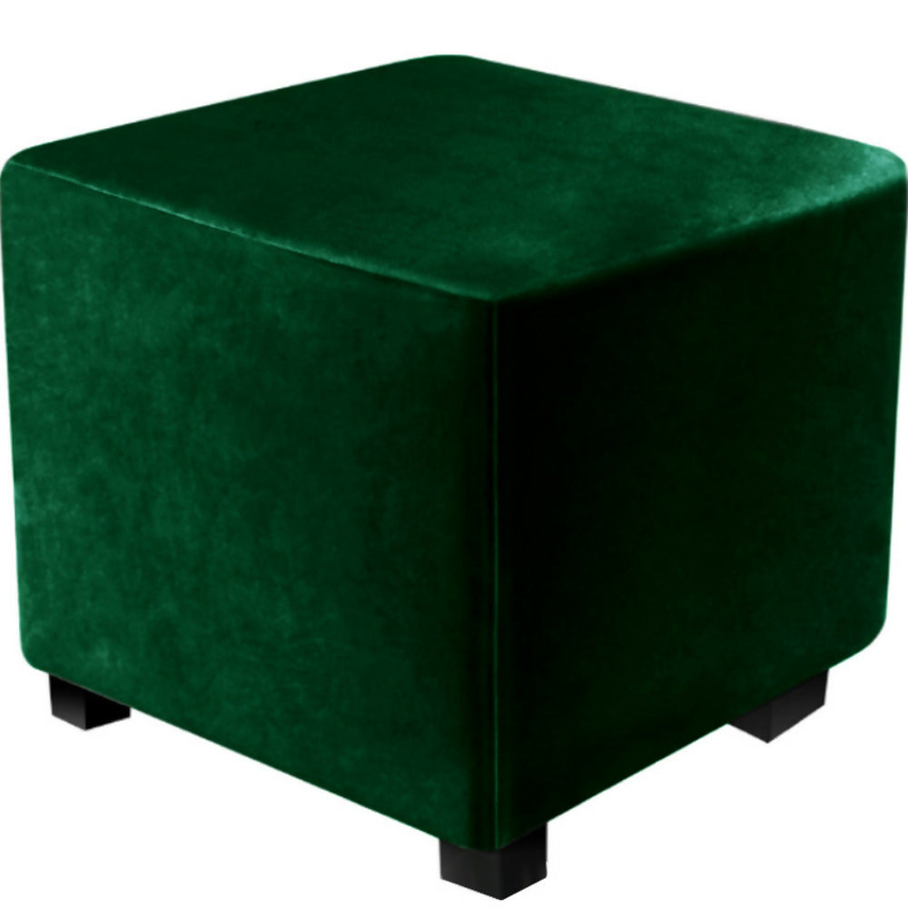 puf cerrado tela verde militar 4