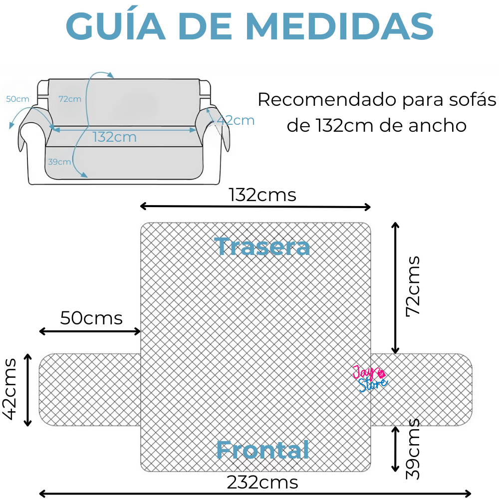 Protector Sofá Forro Mueble Doble Faz 3 Puestos Reversible