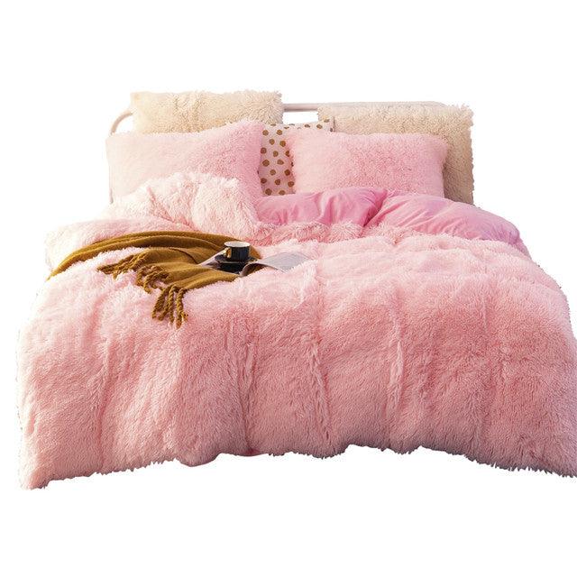 Edredon Felpa Plus Ovejero Rosado Queen - VIRTUAL MUEBLES
