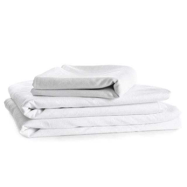 Sabanas 300 Hilos Blancas Blanco Queen - VIRTUAL MUEBLES