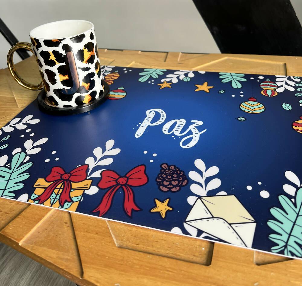 Individuales para comedor motivación de navidad set x 6 - VIRTUAL MUEBLES