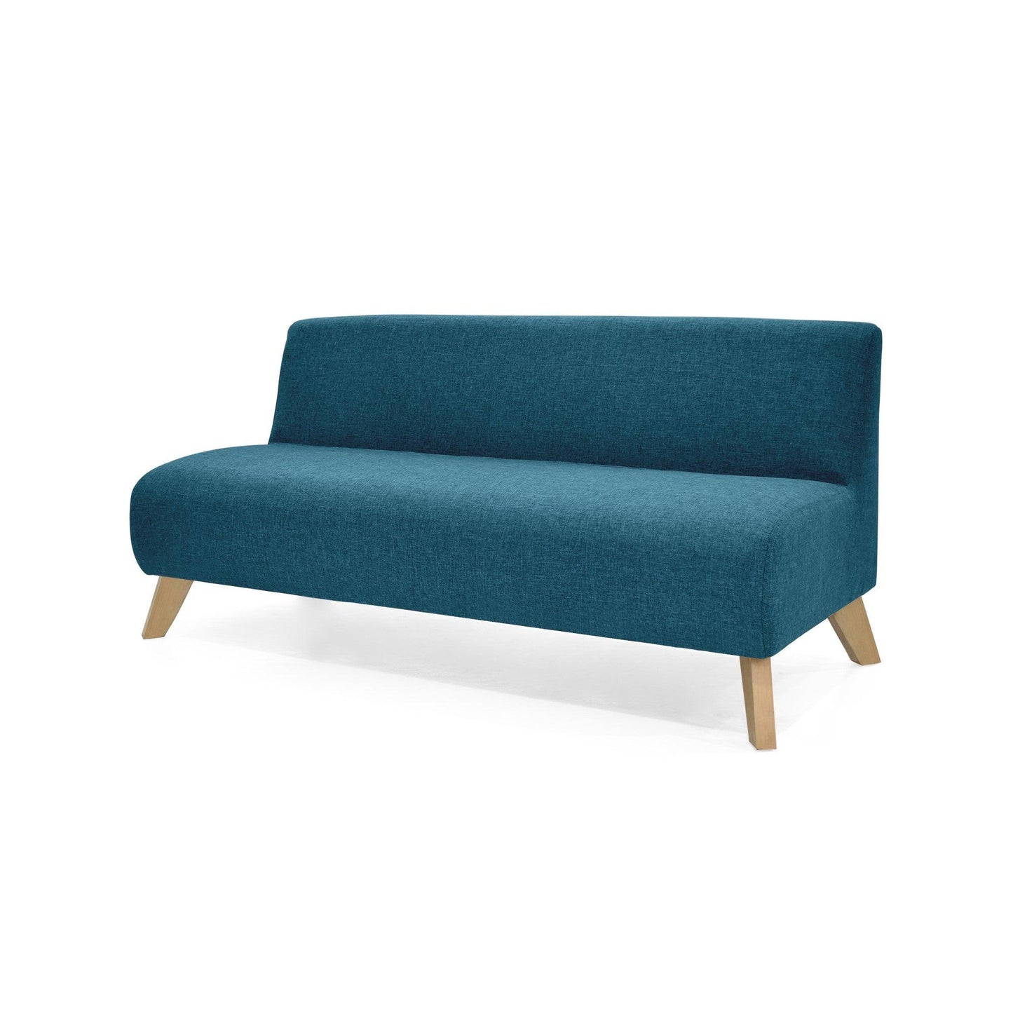 Sofa Oslo 3 Puestos Tela Poliester Azul - VIRTUAL MUEBLES